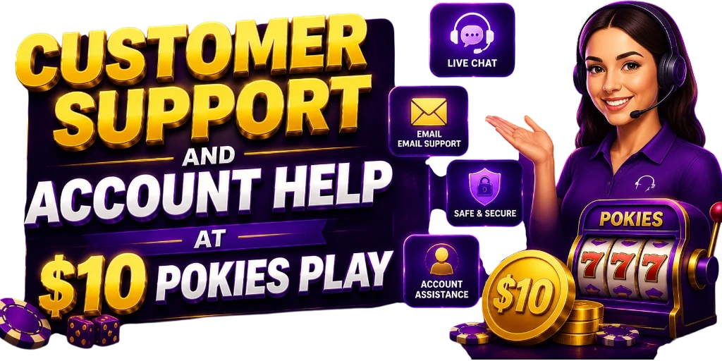 Customer Support And Account Help At $10 Pokies Play