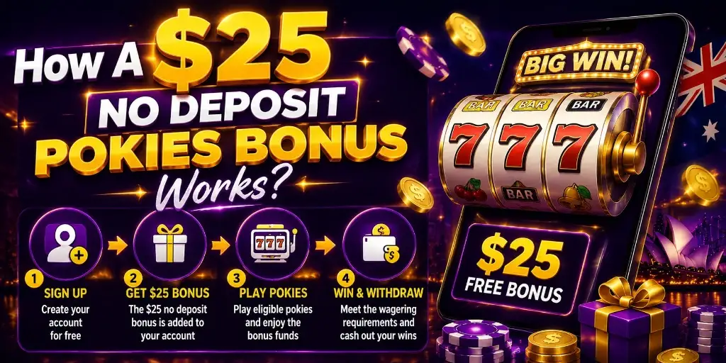 How A $25 No Deposit Pokies Bonus Works 