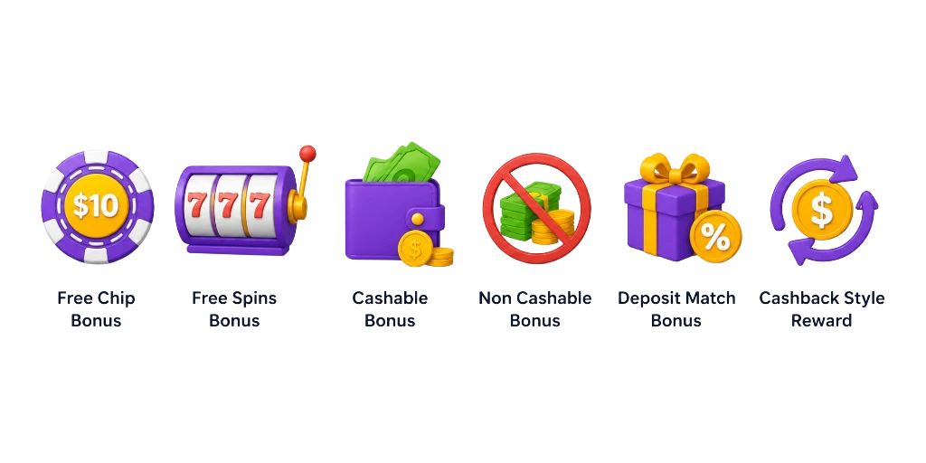 Types Of Bonus Related To $10 Pokies Offers